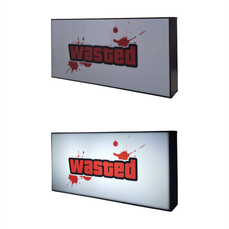 تابلو لایتباکس گیمینگ Wasted